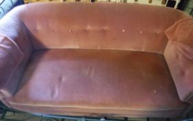 A circa 1900 buttoned upholstered Chesterfield type sofa