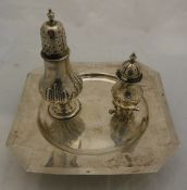 A Victorian silver sugar caster (Birmingham 1892 by Nathan & Hayes),
