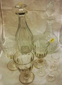 A pair of 19th Century glass wines inscribed "W Pennington",