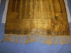 An early 20th Century gold thread Middle Eastern shawl CONDITION REPORTS General