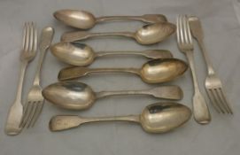 A set of six William IV silver fiddle pattern dessert spoons (By Charles Boyton, London, 1831) 7.