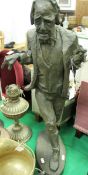 G BERL "Gentleman in bow tie and waistcoat", cold-cast bronze, limited edition No'd.