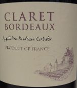 Morrison's Claret Bordeaux x 11, together with Morrison's Beaujolais Villages 2009 x 6,