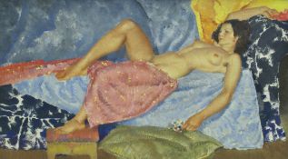 SIR WILLIAM RUSSELL FLINT RA PRWS (1880-1969) "Loletta", study of a recumbent nude,