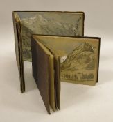 Two sketchbooks containing various grand tour sketches in pencil and watercolour depicting various