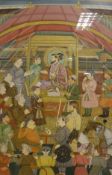 MUGHAL SCHOOL "Sha Jahan receiving the Persian Ambassador Muhamud Ali Beg from the Padshanhama c