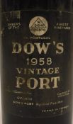 One bottle Dow's Vintage Port 1958,