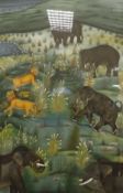 MUGHAL SCHOOL "Elephants and lions",