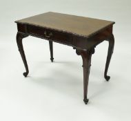 A Victorian mahogany Chippendale style side table,
