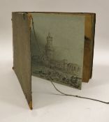 M HOLER or HOBEN a sketchbook containing 35 sketches many after other artists circa 1817-1819