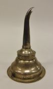 A George IV silver wine funnel with gadrooned edge (by Joseph Angell, London 1822), 14 cm long,