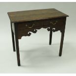 An 18th Century North Country English oak side table,