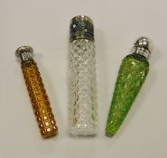 A Russian champlevé silver mounted cut glass scent bottle CONDITION REPORTS