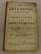 One volume "Camdens Britannia" with large additions and improvements,