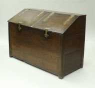 A 19th Century oak feed/log bin in two parts,