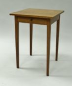 An American cherrywood single drawer side table by Huston & Company Poland Spring Maine,
