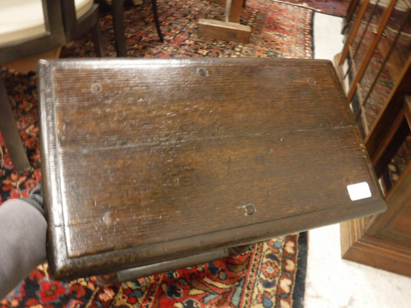 A 17th Century and later joined oak stool, - Image 2 of 13