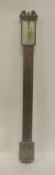 A George III mahogany cased stick barometer by Fraser of Bond Street, London,