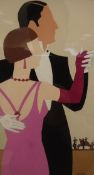 SIDNEY HOMER "Waltz to the music", gouache, signed lower right,