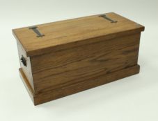 A 20th Century oak blanket box,