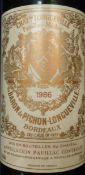 Chateau Longueville au Baron de Pichon-Longueville Pauillac-Médoc 1986 x 3