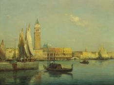 ANTOINE BOUVARD SENIOR (AKA MARC ALDINE) (1870-1956) "View of The Doges Palace from The Grand Canal