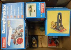 A collection of Wilesco steam models including "Steam Engine with Workshop" (D141),