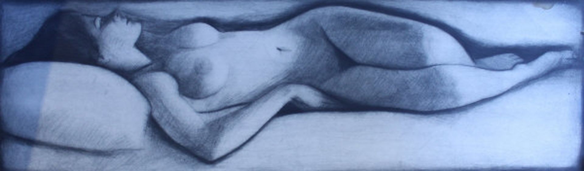 FRANK ARIS "Nude" study in sepia monochrome acrylic signed lower left together with AFTER ALDINO - Image 2 of 2
