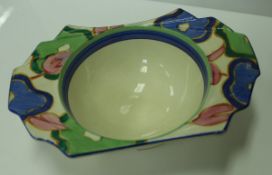 A Clarice Cliff "Bizarre" grapefruit dish,