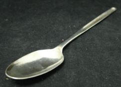 A George II silver campaign marrow scoop spoon (London 1744 makers mark rubbed) 1.