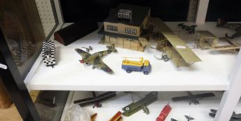 A collection of various kit built and painted aircraft,