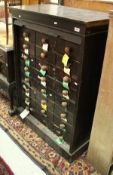 Circa 1900 laquered office cabinet,