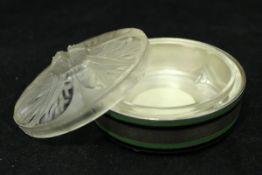 A Coty glass bowl and cover,