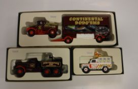 A collection of Corgi Showman's Collection die-cast vehicles including John Thurston & Son Ltd