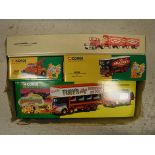 A Corgi Classics Showman's Range collection of vehicles including Tupy's Foden 521 Dodgem truck and