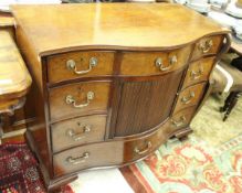 A 19th Century mahogany serpentine fronted chest,