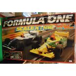 A Scalextric Formula One racing set, boxed, together with a Hump-back bridge, boxed, Porsche 911GTi,