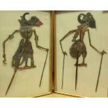 Two Javanese shadow puppets,