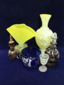 A quantity of various glassware to include six various decanters,