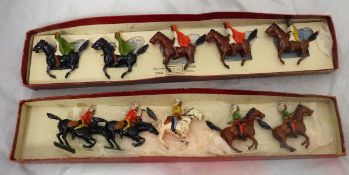 A set of five Britains North American Indians mounted (152) boxed together with a set of five