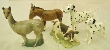 A Beswick figure of a dalmation "Arnoldene" together with a smaller figure of a dalmation,