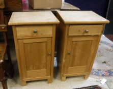Two pairs of pine pot cupboards