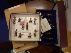 A collection of Britains painted metal soldiers, including Royal Fusiliers, box incomplete,