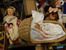 A large quantity of various dolls including celluloid examples,