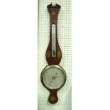 A 19th Century mahogany and inlaid cased barometer,