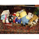 Two boxes of various soft toys,