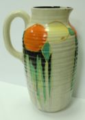 A Clarice Cliff "Bizarre" "Delecia" Greek shaped jug (563) CONDITION REPORTS Some