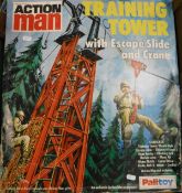 An Action Man Training Tower with escape slide and crane, boxed,