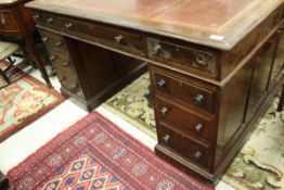 Mahogany partners desk in the early 19th Century manner,