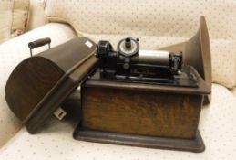 An early 20th Century Edison Model B phonograph,